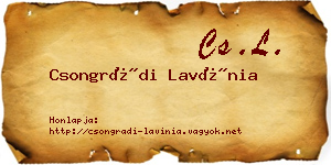 Csongrádi Lavínia névjegykártya